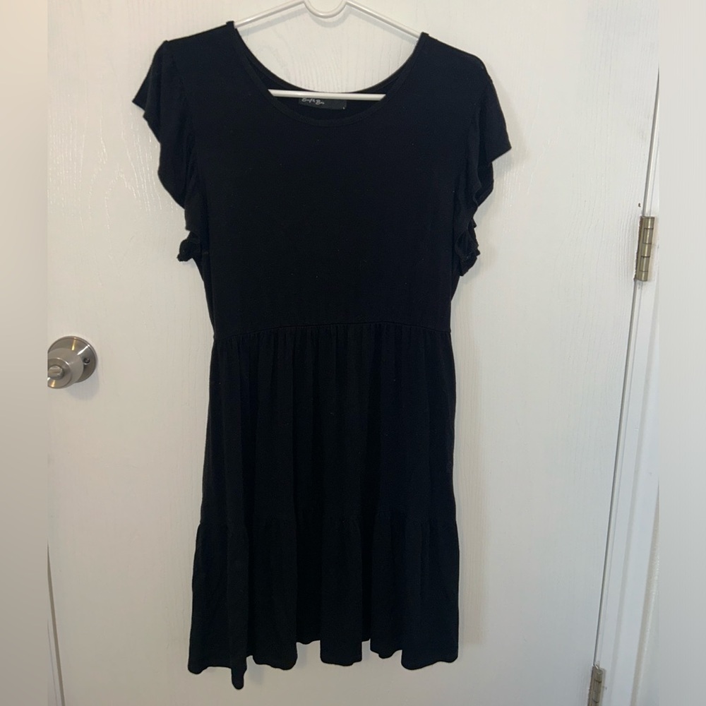 Brit & Bri Black Midi Dress